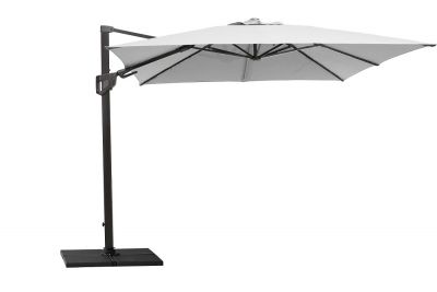 Hyde Luxe Tilt Parasol Sonnenschirm Weiß Inklusiv Fuß Cane-Line